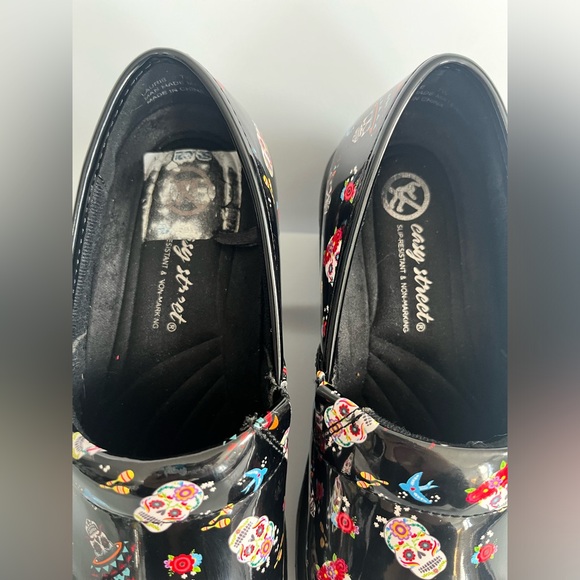 Day of the Dead Sugar Skull Non-skid Nurse or Kitchen Clogs- size 7w - Picture 7 of 10